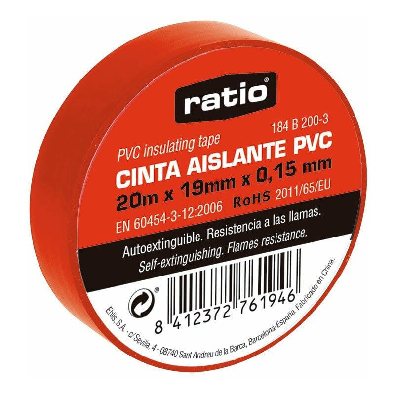 

Cinta Aislante 19X20M Red 0,15Mm