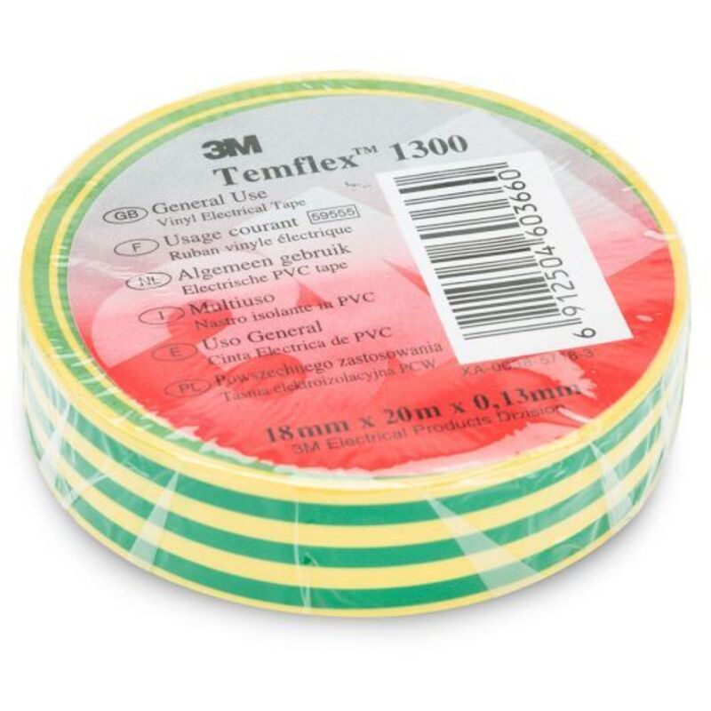 Cinta aisl. 20mt x 19mm 3M pvc am/ve 1500av20