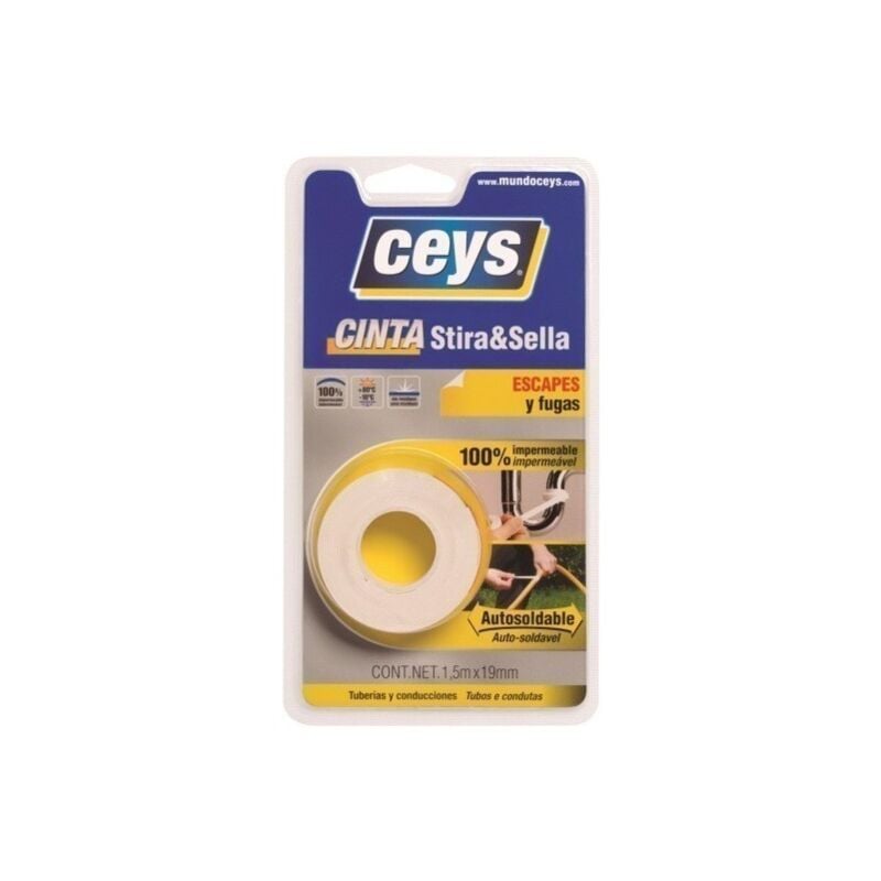 

Cinta Aislante 3Mt X 19Mm Autovulcanizable Blanco Stira Aisla 507702 - Ceys