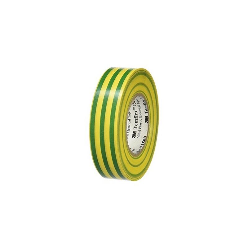 

Cinta aislante amarilo verde de PVC 20 metros Templex 1300 - 3M