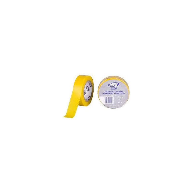 

HPX - Cinta aislante de PVC TAPE 5200, amarilla, 15mm x 10m