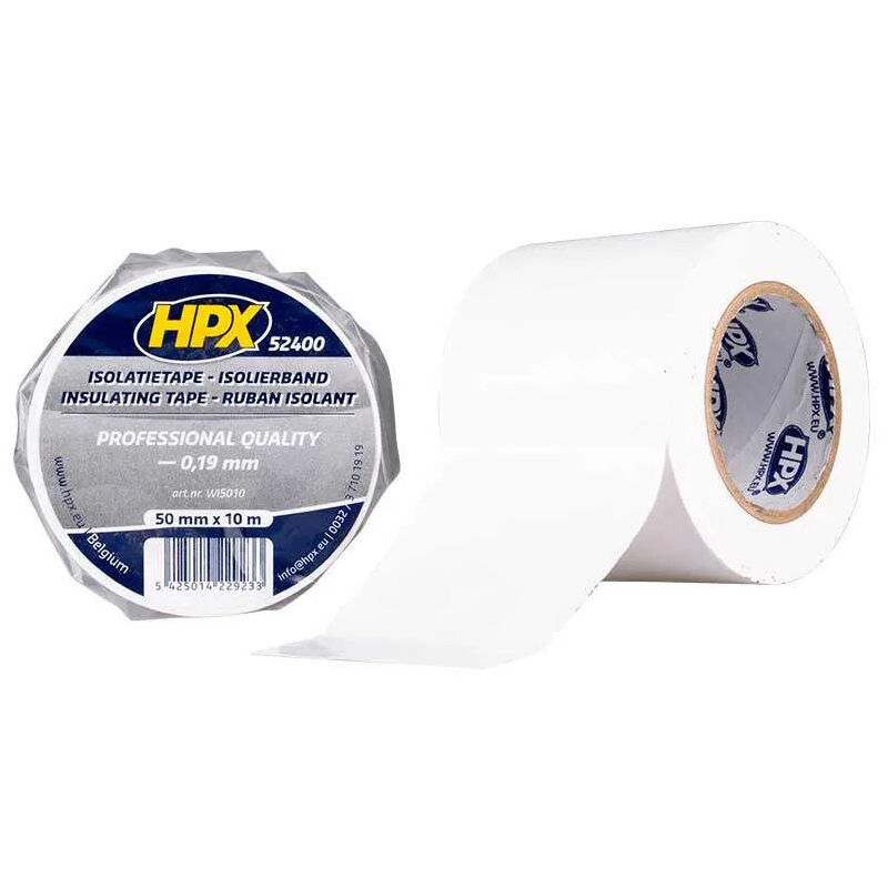 

HPX - Cinta aislante de PVC TAPE 52400, blanca, 50mm x 10m