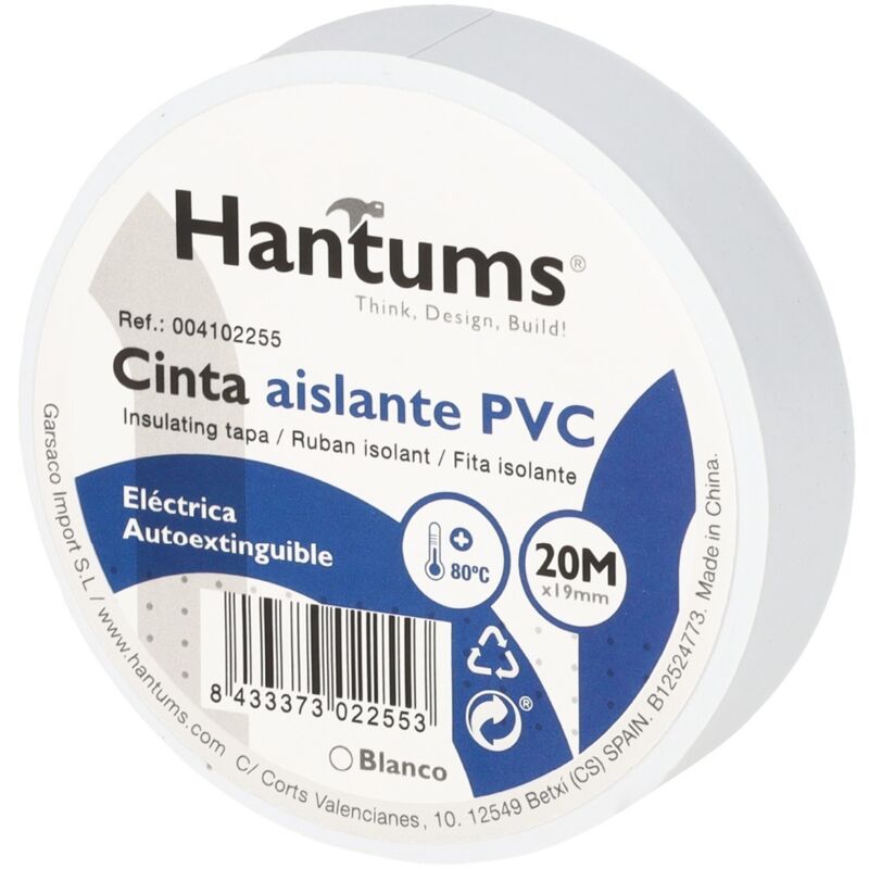 

Cinta aislante elect.PVC 20M Blanca-Retractil10ud