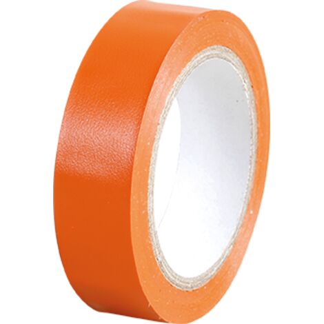 Cinta aislante eléctrica de 15 mm x 10 m color naranja