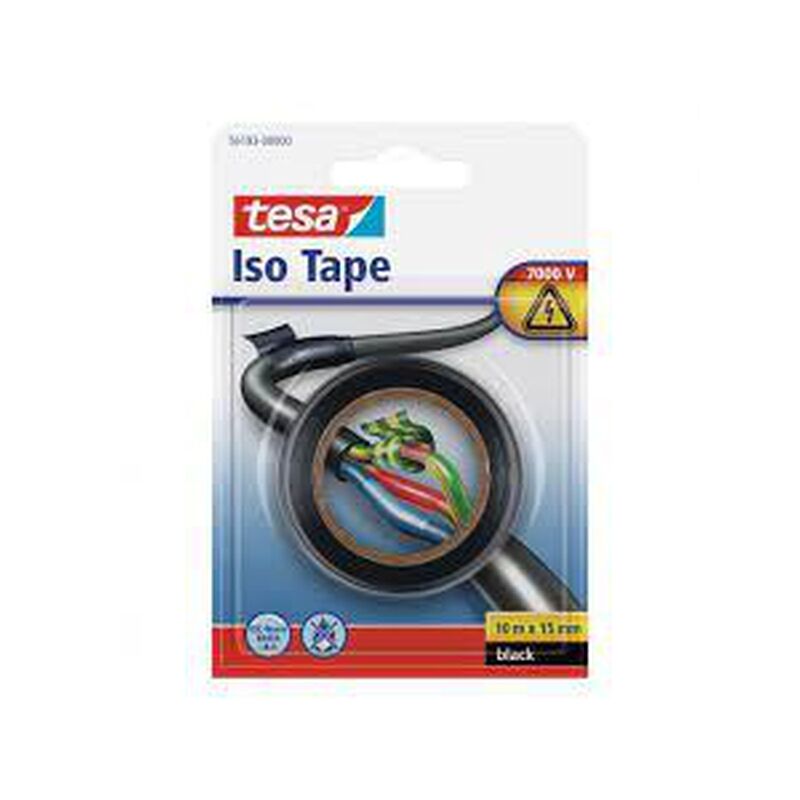 

Tesa - Cinta aislante en PVC 10m x 15mm Negro
