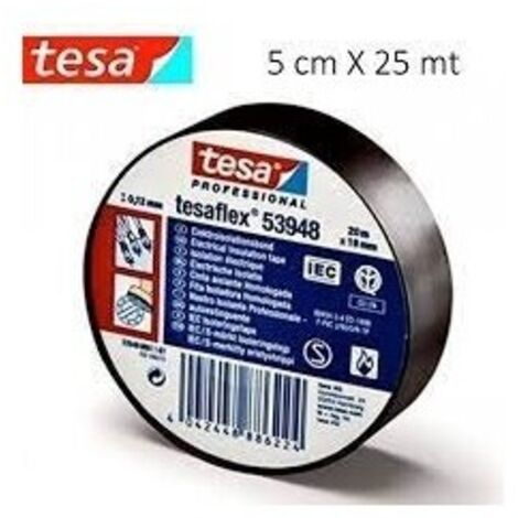 *CINTA AISLANTE HOMOLOGADA NEGRA 25MX50MM-TESA TAPE