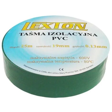 Cinta aislante LEXTON GREEN 25m
