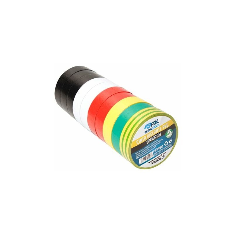 

Cinta Aislante Pvc 19Mmx20M Multi 10Ud.