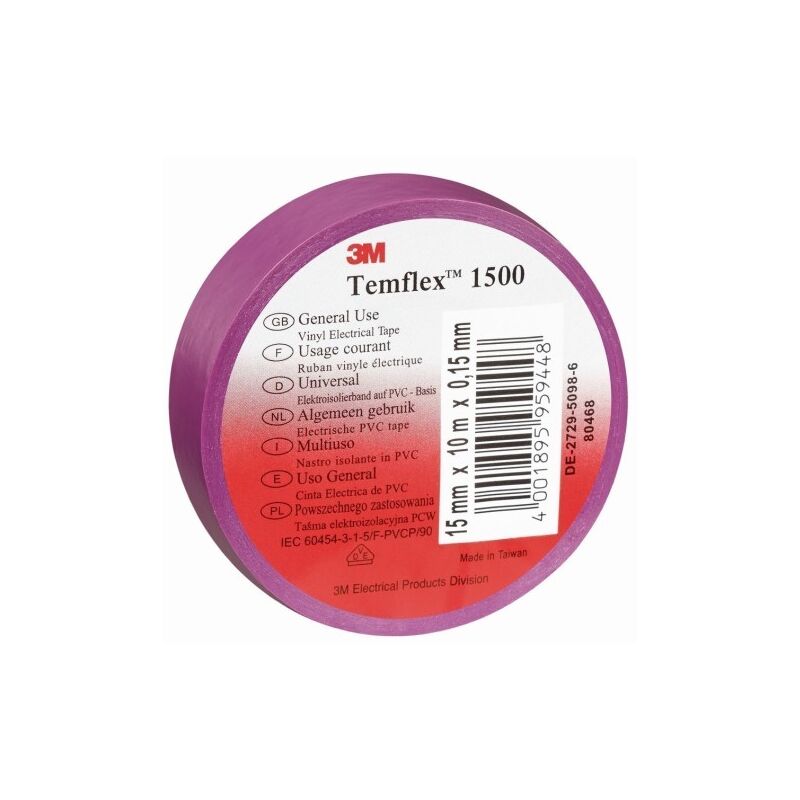 

Cinta Aislante Pvc 3M Temflex 1500