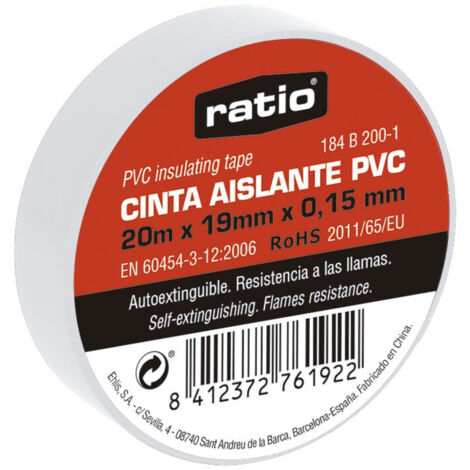 Cinta aislante PVC blanc - talla 20 m