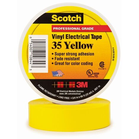 CINTA AISLANTE SCOTCH® 35 AMARILLO