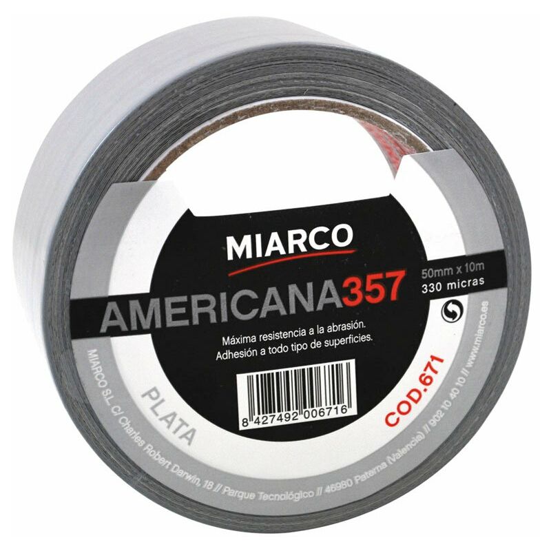 Miarco - cinta adhe.americana gris 30MX50MM