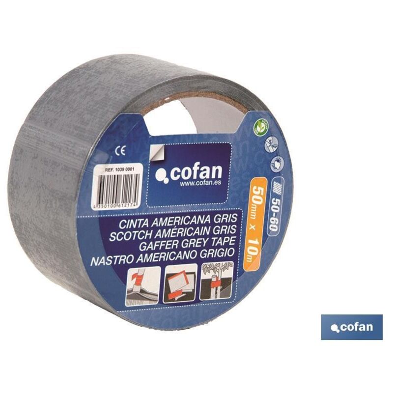 

Cinta americana gris 180 micras 50mm x 10 mts