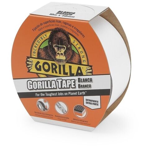 CINTA AMERICANA REFORZADA GORILLA TAPE 10M ANCHO 48MM BLANCA - IPT