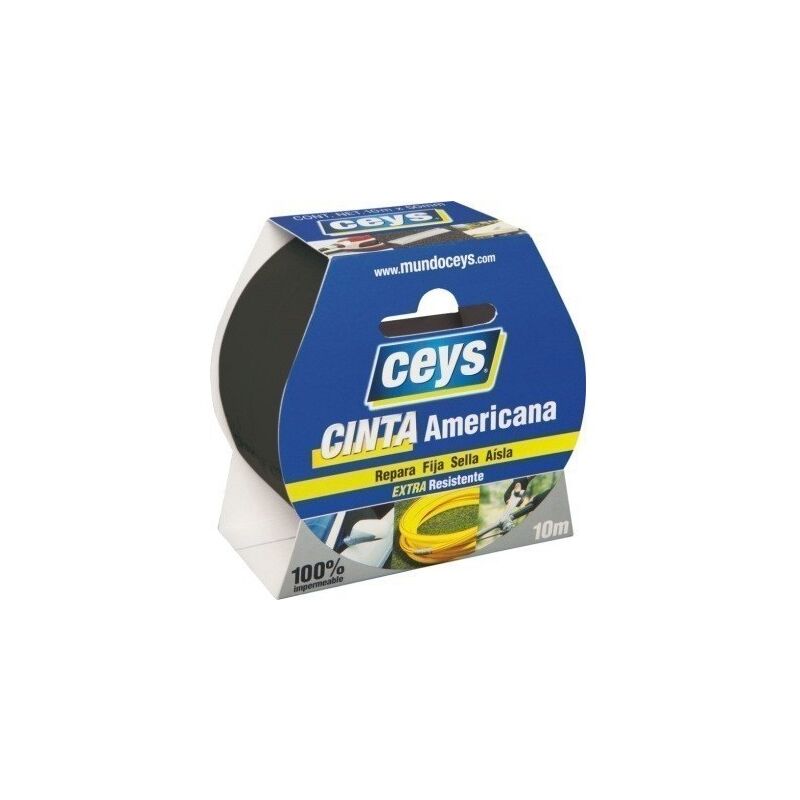 

Cinta Adhesiva 50Mmx 10Mt Americana Negro Tack - Ceys