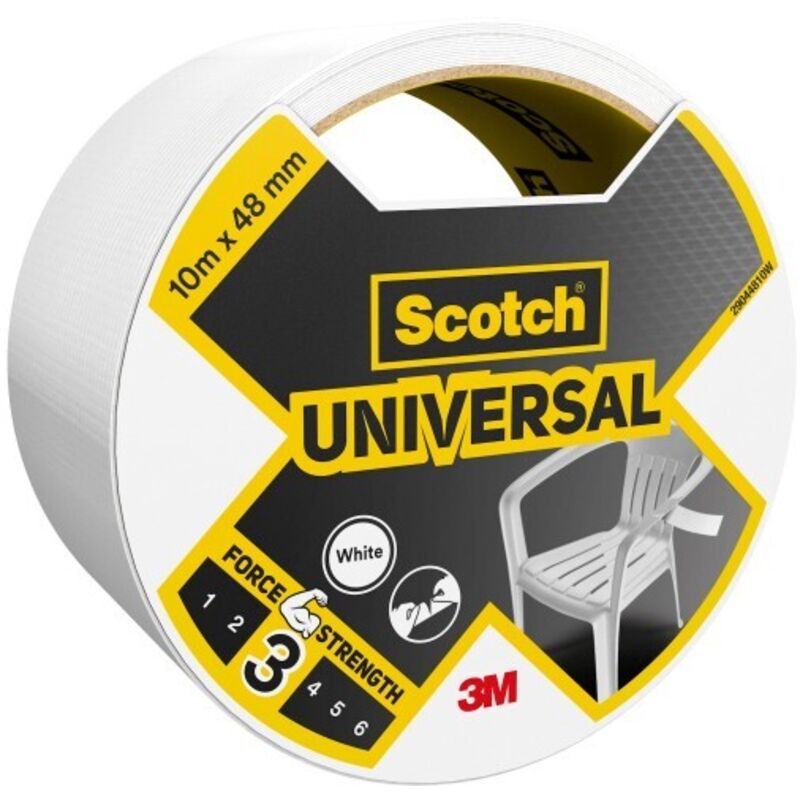 Cinta americana universal 3 10 m x 48 mm, blanca