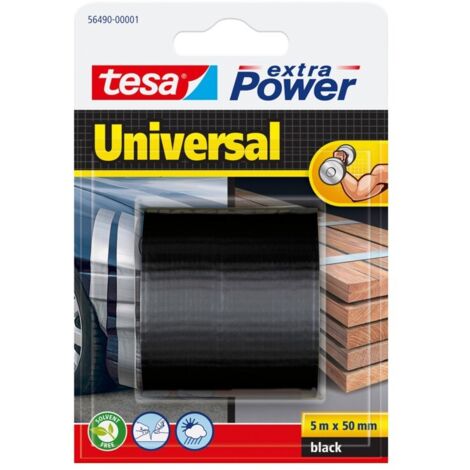 Cinta americana universal extra power 5 m x 50 mm negro tesa