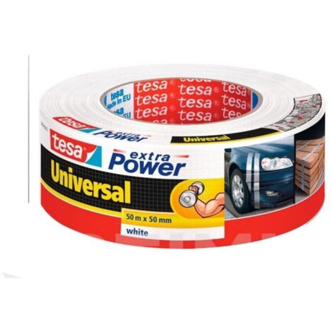 Cinta americana universal extra power 50 m x 50 mm blanco