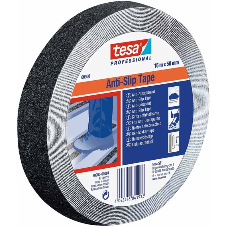 

Cinta Antidesliz. Negra 25mmx15mts R/60950 Tesa - Negro