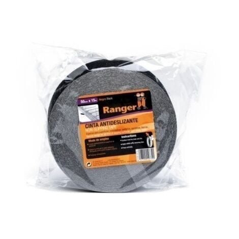 Cinta Antideslizante 38Mmx15Mt Adhesivo Negro Ranger