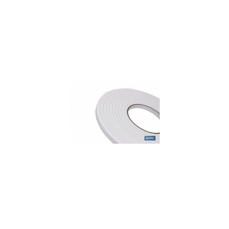 

Rollo de burlete adhesivo de espuma blanca 45 m x 9 mm venta unitaria