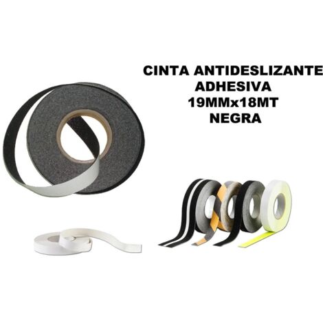 CINTA ANTIDESLIZANTE ADHESIVA 19MMx18MT NEGRA=220/86