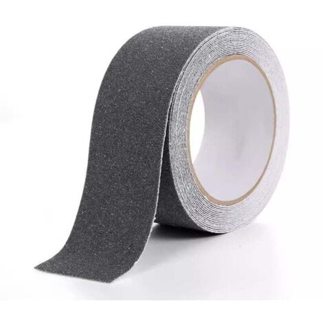 Cinta antideslizante de 5 cm x 5 m para escaleras exteriores, agarre antideslizante, cinta de tracción, evita resbalones en personas mayores, niños y mascotas, color gris.