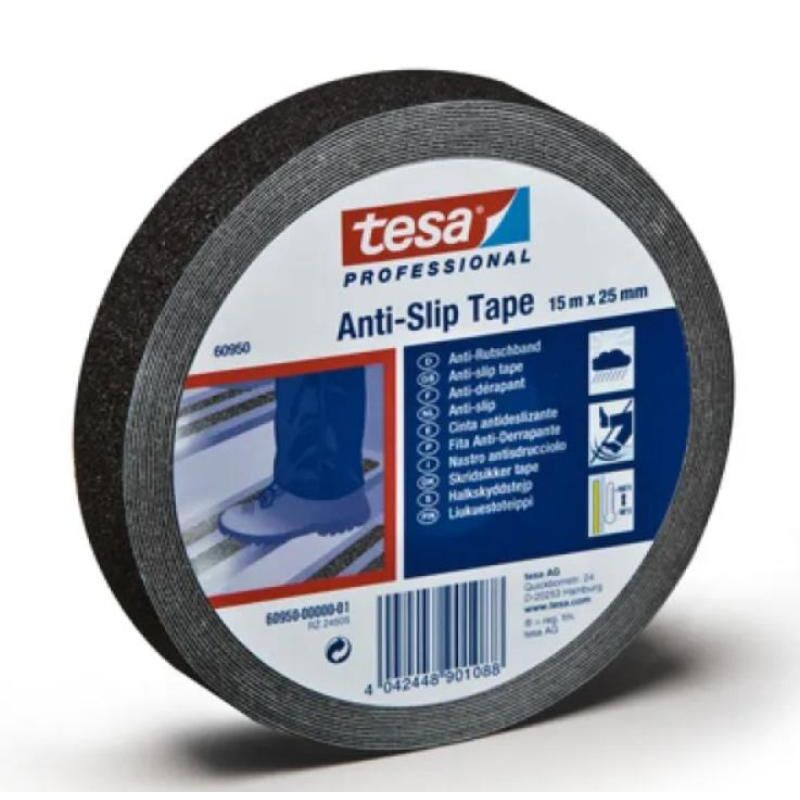 

MEGANEI cinta antideslizante negra 15mx25mm. rollo 15 mt