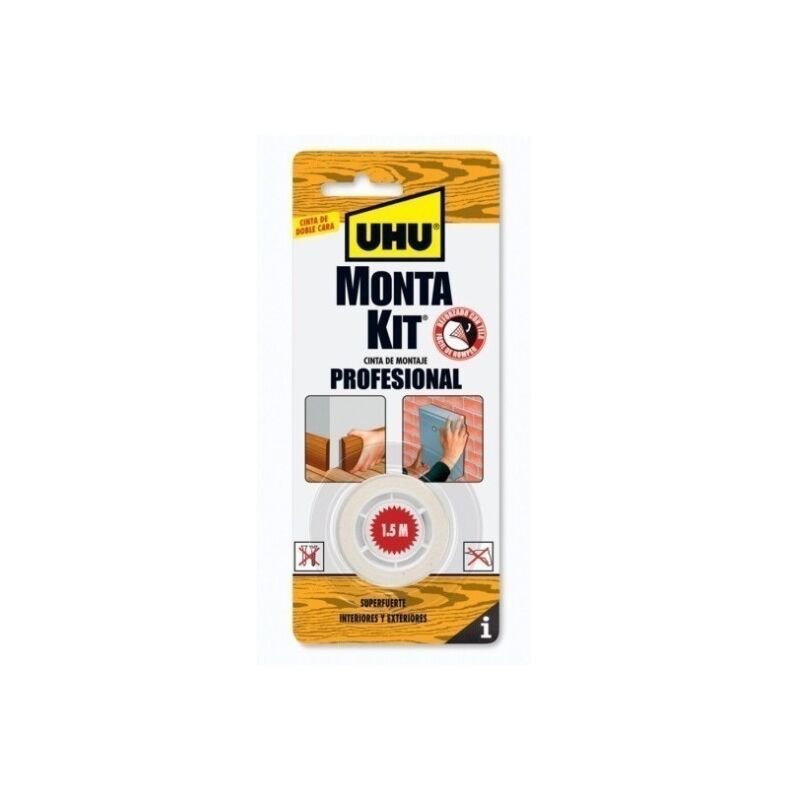 

Cinta Adhesiva 19Mmx 1,5Mt Doble Cara Transparente Montakit - UHU