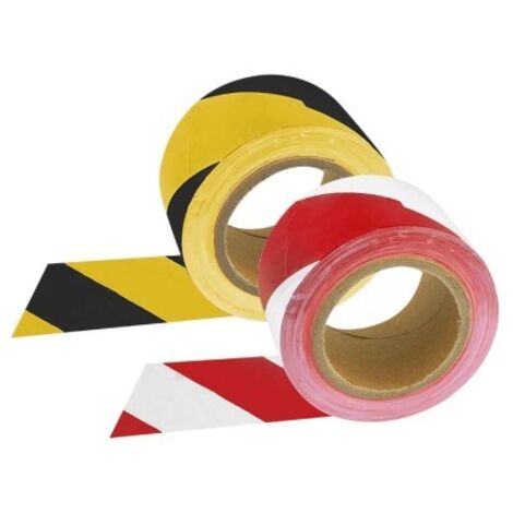 Cinta baliza señalizadora - 70mm - 200m amarillo - negro, LOGUI