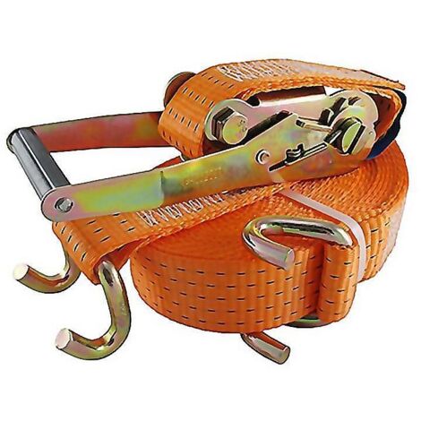 cinta carraca con gancho abierto. poliéster de alta tenacidad. zincado galvanizado. naranja. en 12195-2. ancho 50mm - pa