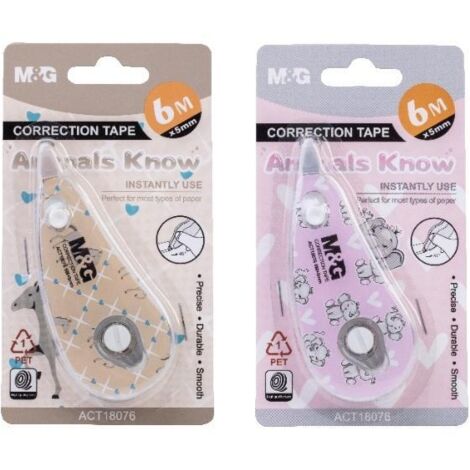 Cinta correctora Happy Color Animal Planet - 6 m, precisa