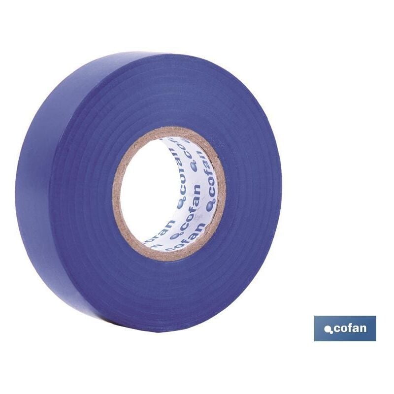 Cofan - Cinta aislante 180 micras azul 19mmx20 metros venta unitaria