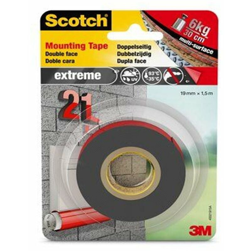 

Cinta Adh 19mmx 1,50mt D/cara Extreme - Scotch