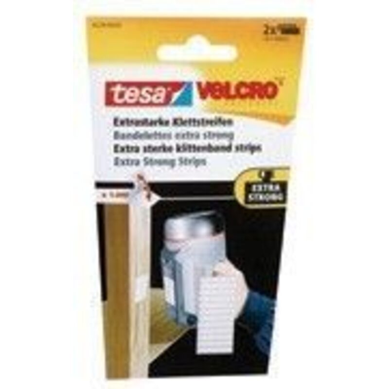 Tiras Cierre Extrafuerte 10x5cm Adhesivo Blanco Tesa