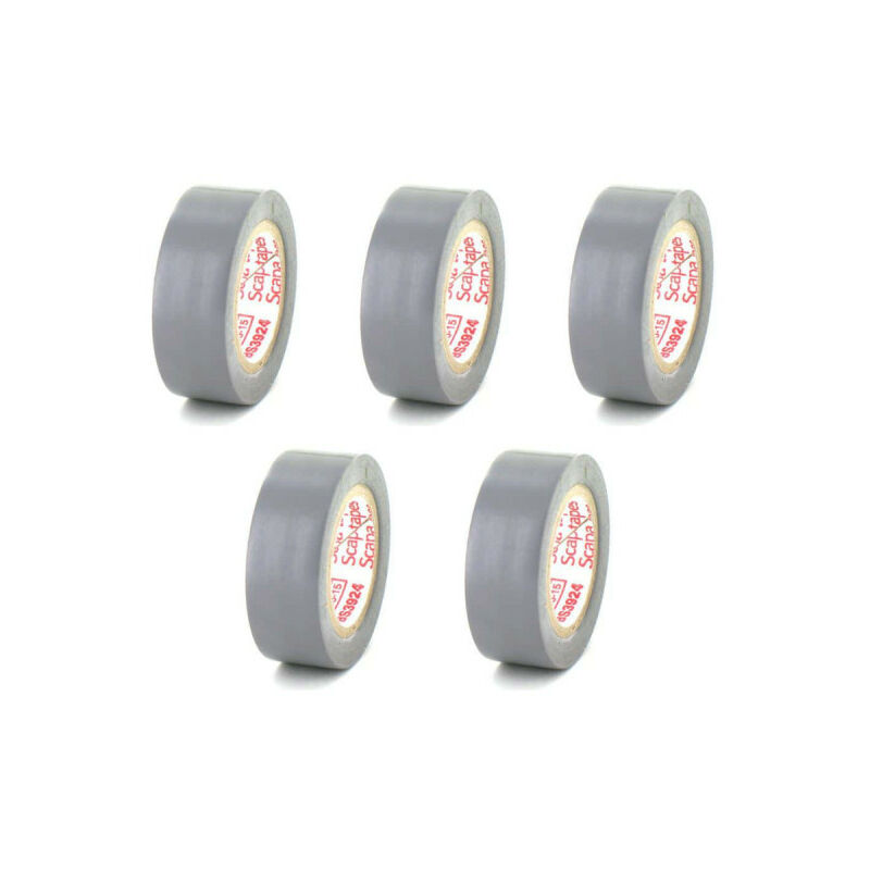 

Scapa - Cinta de 19 mm PVC eléctrica 2702 gris x 5 - Gris
