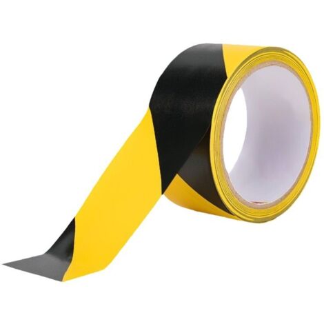 Cinta de advertencia de peligro 60 mm x 33 m adhesiva amarilla/negra