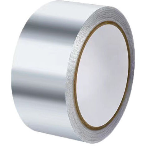 Cinta de aluminio de 20 m x 50 mm, cinta de sellado de aluminio, impermeable, para cocina, baño, electricista y superficies metálicas (plateada)