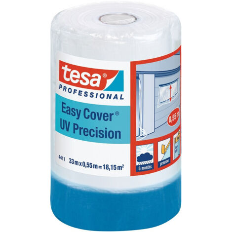 Cinta de aluminio Easy Cover® 4411 precisión UV L.33m An.550mm derecha TESA (Por 8)