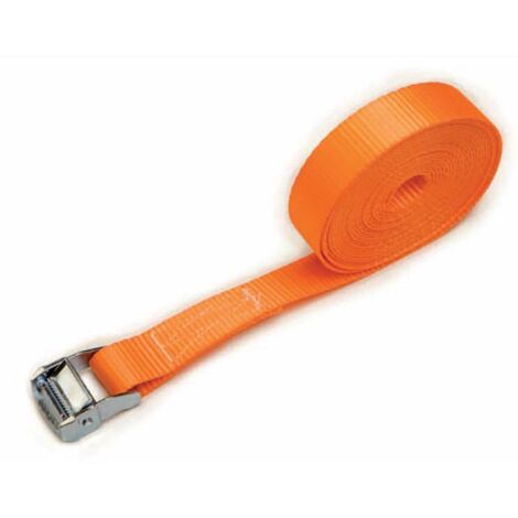 cinta de amarre con hebilla. poliéster. carga 1 tn. naranja. en 12195-2. ancho 35mm - patacho