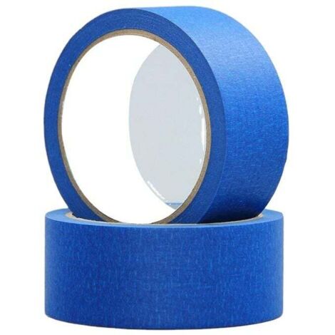 Cinta de carrocero profesional 1 rollo 32mm x 30m, color azul.