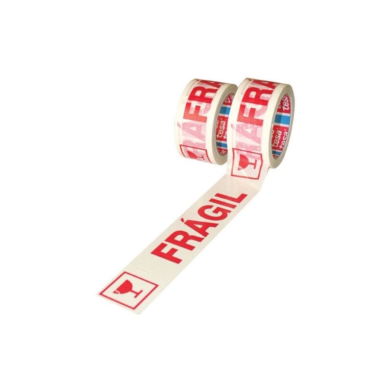 

Cinta de embalar Polipropileno logo 'Frágil' 132x50 Blanca - Tesa Tape