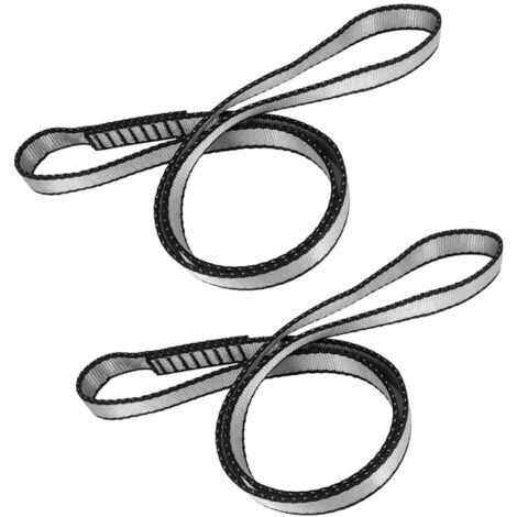 Cinta de escalada de 60 cm, 2 piezas de correa de escalada de nailon, cuerda de escalada multiloop, correa de escalada, cuerda de escalada multiusos, para camping, senderismo, montañismo y actividades