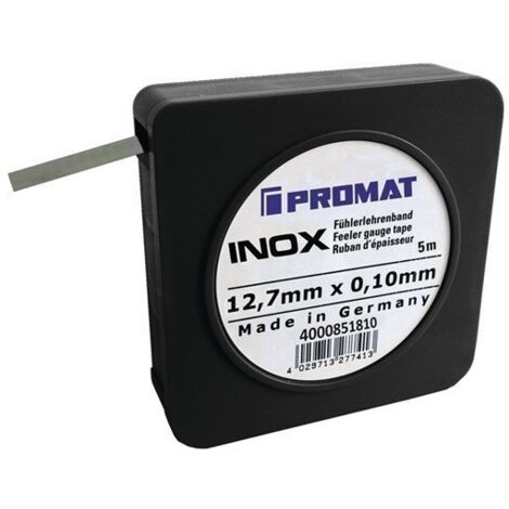 PROMAT CINTA DE ESPESOR GROSOR 0,06 MM INOX LONGITUD 5 MM ANCHO 12,