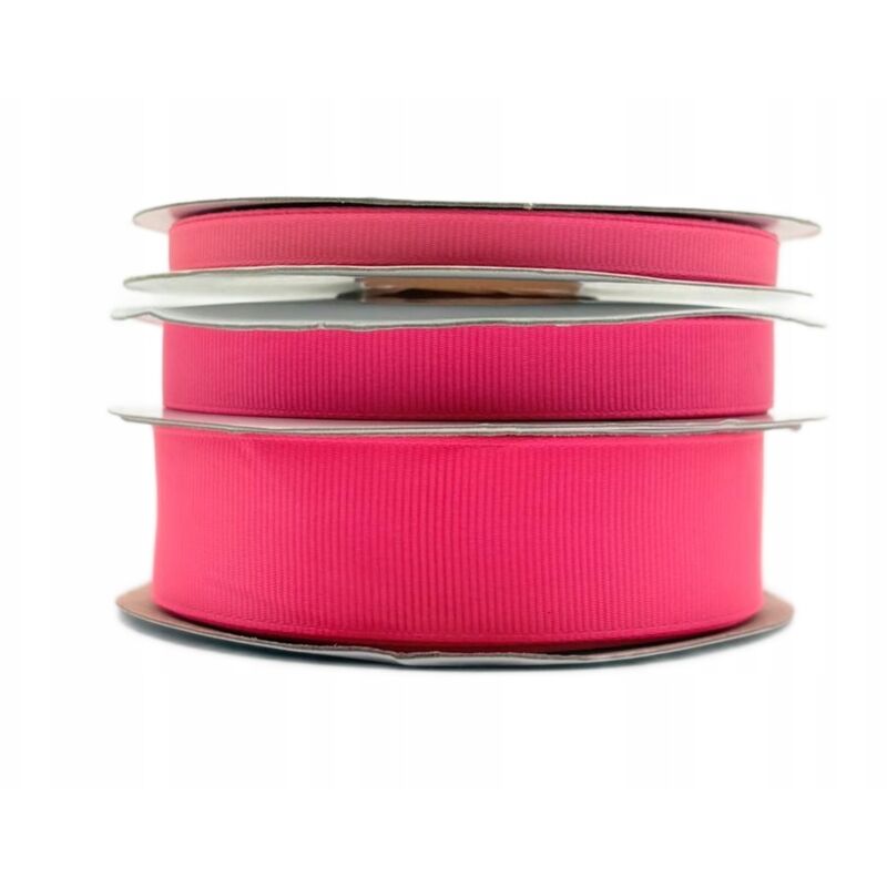 Cinta de grogrén rosa oscuro, rollo de 12 mm y 22 m para decoración