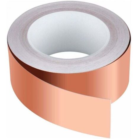Cinta de lámina de cobre, 25 m x 50 mm, cinta de lámina de cobre de alta calidad, cinta de protección EMC, cinta de protección EMI, manualidades, reparaciones eléctricas, circuitos de papel
