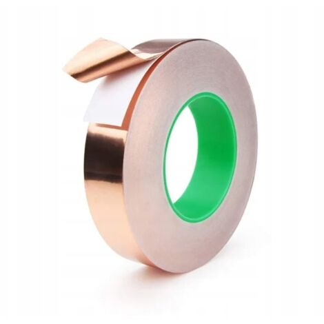 CINTA DE LÁMINA DE COBRE Autoadhesiva para PROTECCIÓN DE CARACOLES 20 mm x 20 m
