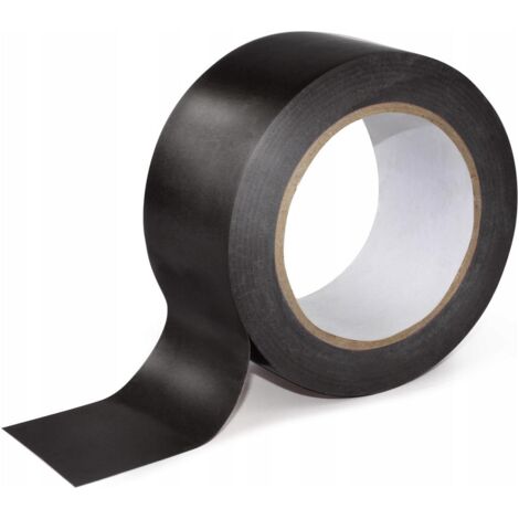 CINTA DE MARCADO NEGRA 48/33 m CINTA DE ADVERTENCIA para suelo para l铆neas