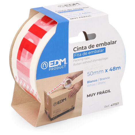 Cinta de precinto, muy frágil, 48 micras, 50m x 50mm  EDM 47157