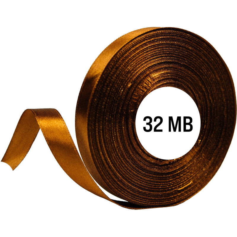 Cinta de raso marrón rollo 12 mm 32 m Cinta de raso para decoración